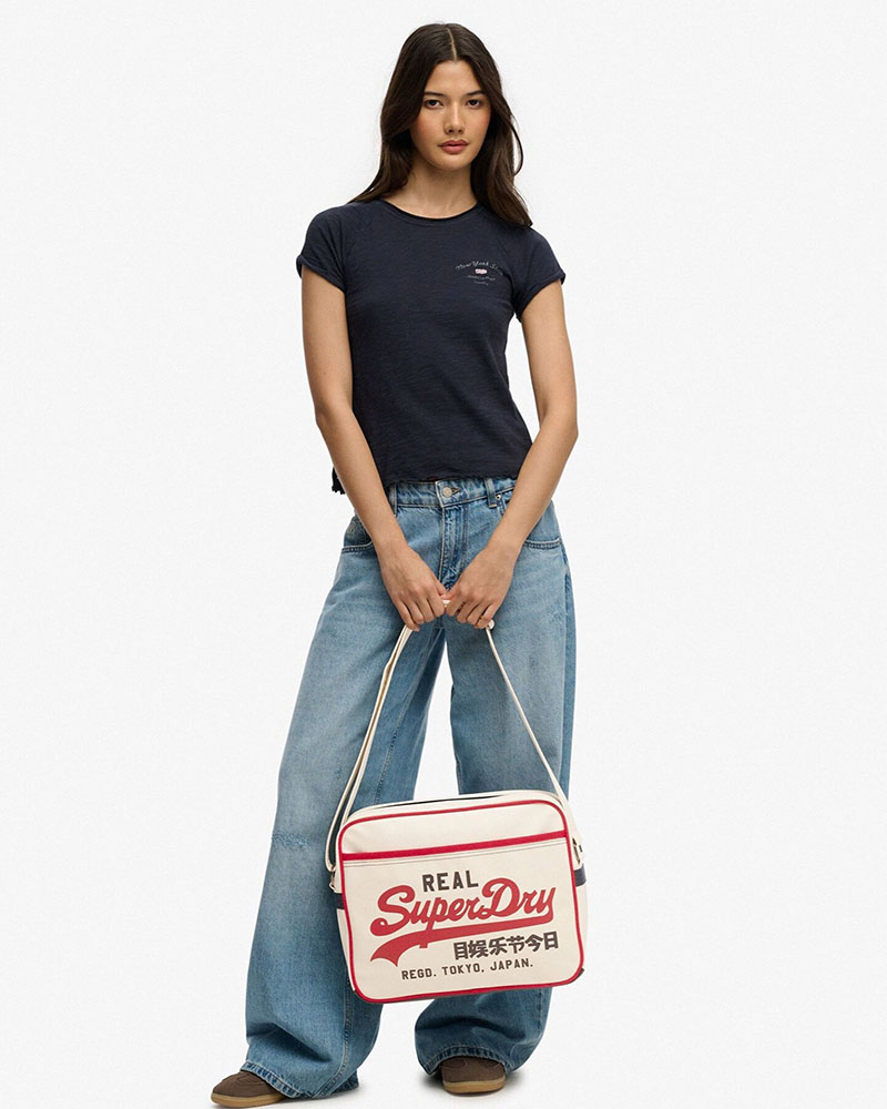 SUPERDRY & CO D2 RETRO ALUMNI MESSENGER BAG ΤΣΑΝΤΑ ΓΥΝΑΙΚΕΙΟ - SD0ACW9110431A000000