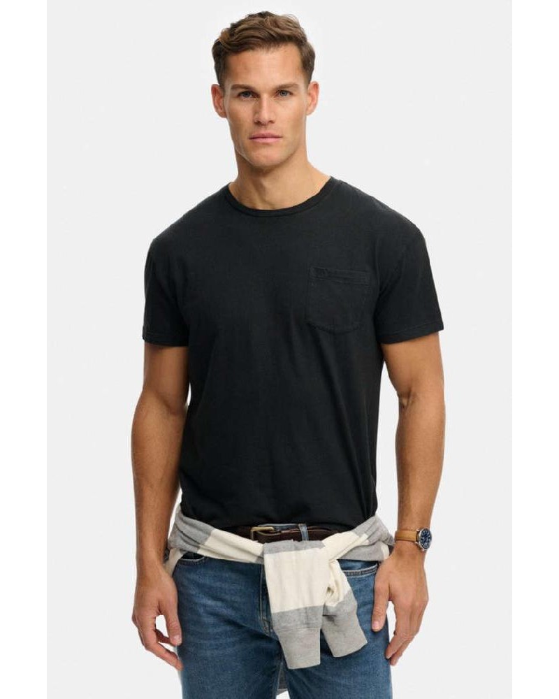 SUPERDRY & CO D1 COTTON CLASSIC LINEN PKT TEE ΜΠΛΟΥΖΑ ΑΝΔΡΙΚΟ - SD0APM1012371A000000