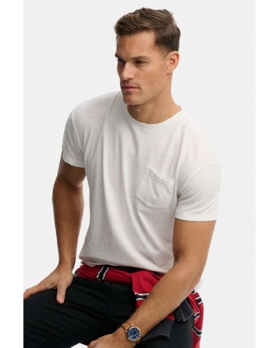 SUPERDRY & CO D1 COTTON CLASSIC LINEN PKT TEE ΜΠΛΟΥΖΑ ΑΝΔΡΙΚΟ - SD0APM1012371A000000