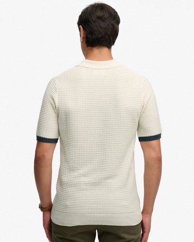 SUPERDRY & CO D2 STUD JOHNNY COLLAR KNITTED POLO ΜΠΛΟΥΖΑ ΑΝΔΡΙΚΟ - SD0APM1110459A000000