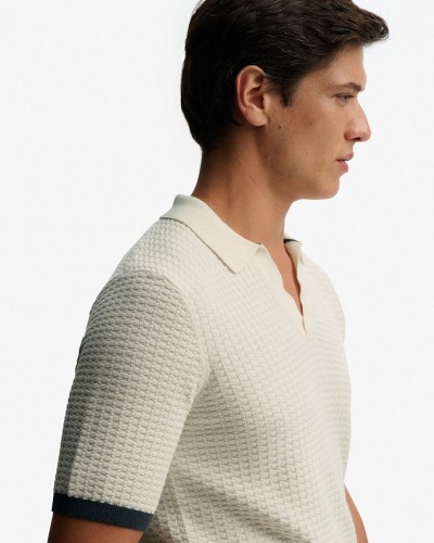 SUPERDRY & CO D2 STUD JOHNNY COLLAR KNITTED POLO ΜΠΛΟΥΖΑ ΑΝΔΡΙΚΟ - SD0APM1110459A000000