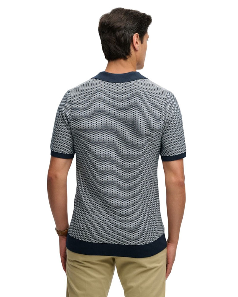 SUPERDRY & CO D2 STUD JOHNNY COLLAR KNITTED POLO ΜΠΛΟΥΖΑ ΑΝΔΡΙΚΟ - SD0APM1110459A000000