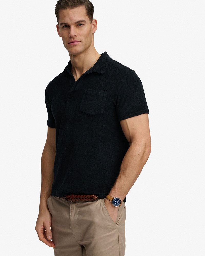 SUPERDRY & CO D4 STUD TOWELLING POLO ΜΠΛΟΥΖΑ ΑΝΔΡΙΚΟ - SD0APM1110462A000000
