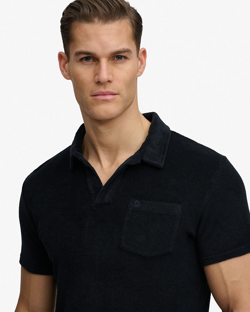 SUPERDRY & CO D4 STUD TOWELLING POLO ΜΠΛΟΥΖΑ ΑΝΔΡΙΚΟ - SD0APM1110462A000000