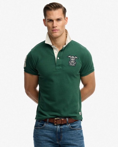 SUPERDRY & CO D1 OVIN VINTAGE PIQUE RUGBY POLO ΜΠΛΟΥΖΑ ΑΝΔΡΙΚΟ - SD0APM1110469A000000