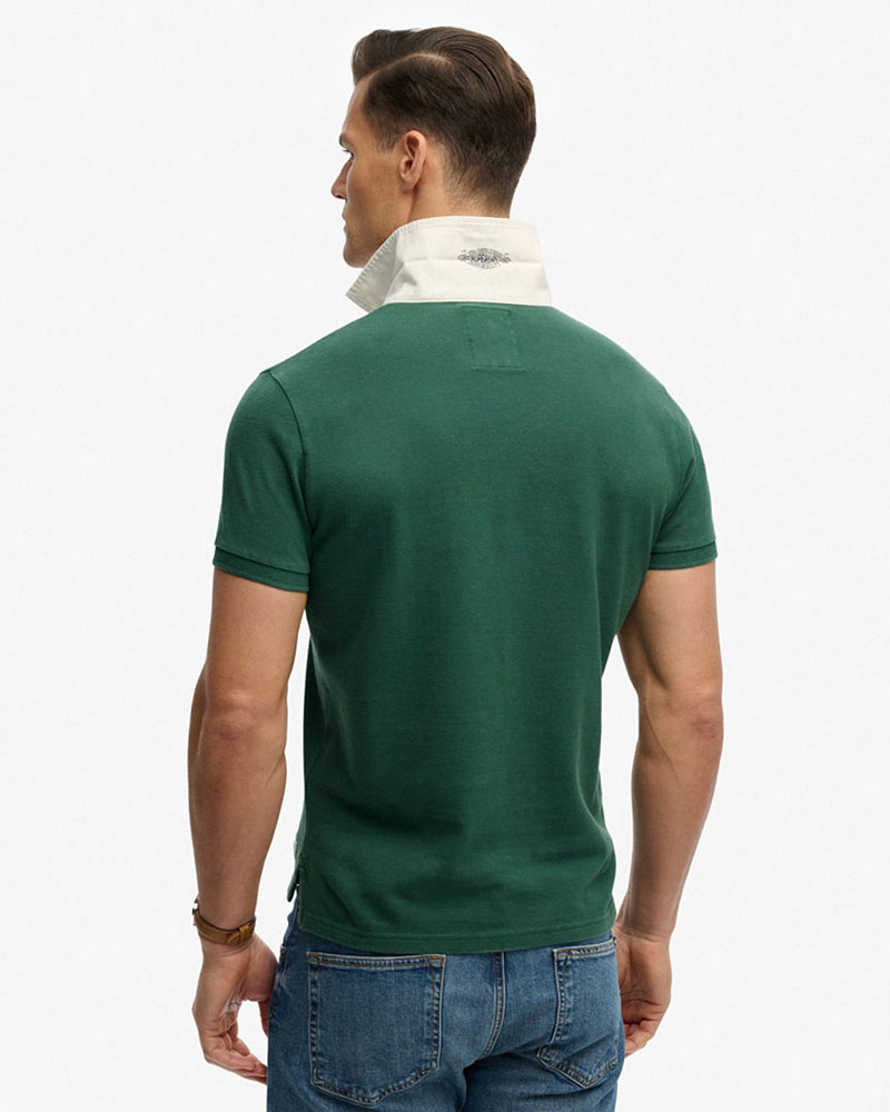 SUPERDRY & CO D1 OVIN VINTAGE PIQUE RUGBY POLO ΜΠΛΟΥΖΑ ΑΝΔΡΙΚΟ - SD0APM1110469A000000