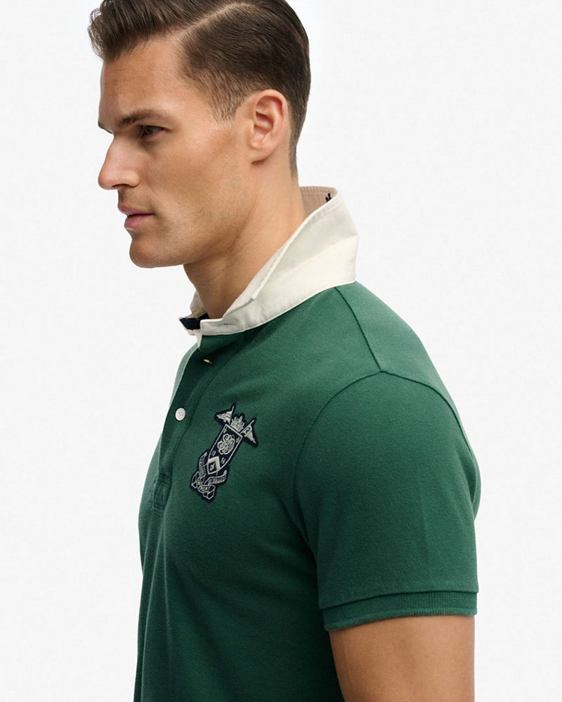 SUPERDRY & CO D1 OVIN VINTAGE PIQUE RUGBY POLO ΜΠΛΟΥΖΑ ΑΝΔΡΙΚΟ - SD0APM1110469A000000