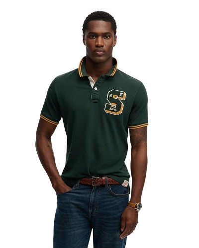 SUPERDRY & CO D2 OVIN VINTAGE ATHLETIC PATCH POLO ΜΠΛΟΥΖΑ ΑΝΔΡΙΚΟ - SD0APM1110472A000000