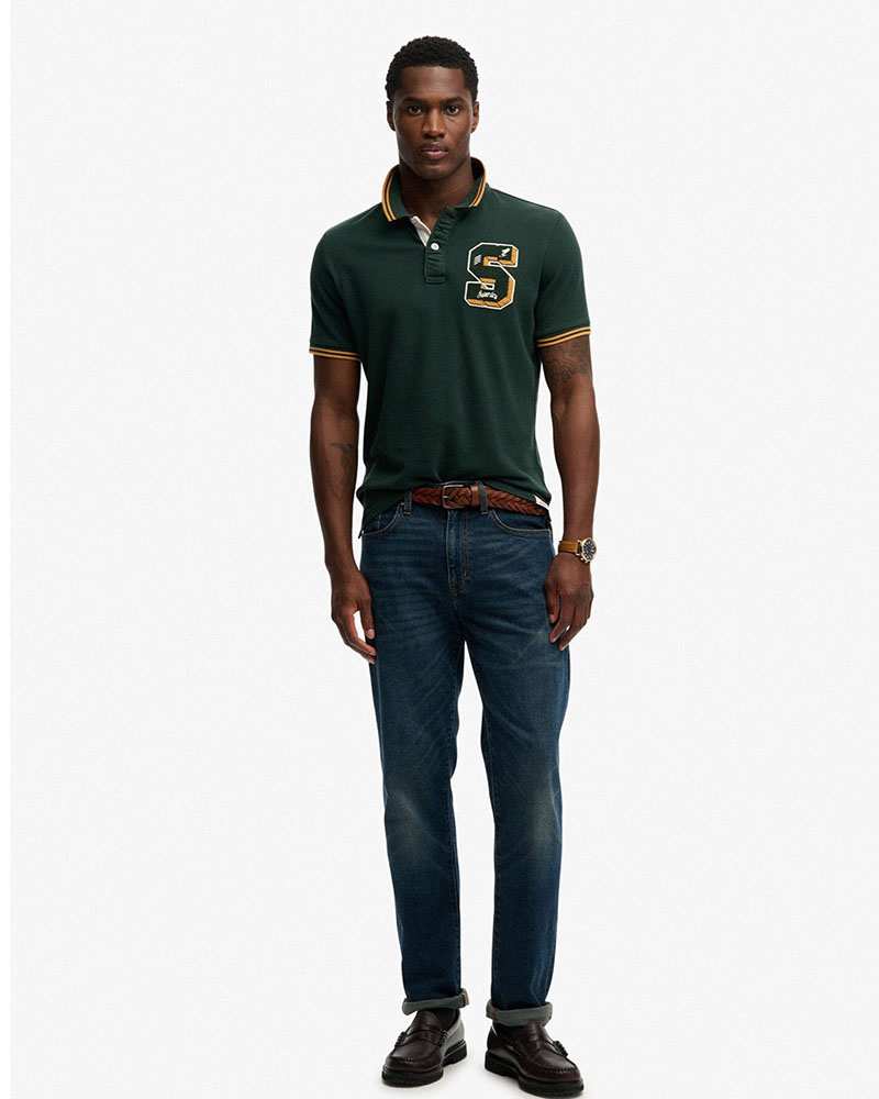 SUPERDRY & CO D2 OVIN VINTAGE ATHLETIC PATCH POLO ΜΠΛΟΥΖΑ ΑΝΔΡΙΚΟ - SD0APM1110472A000000