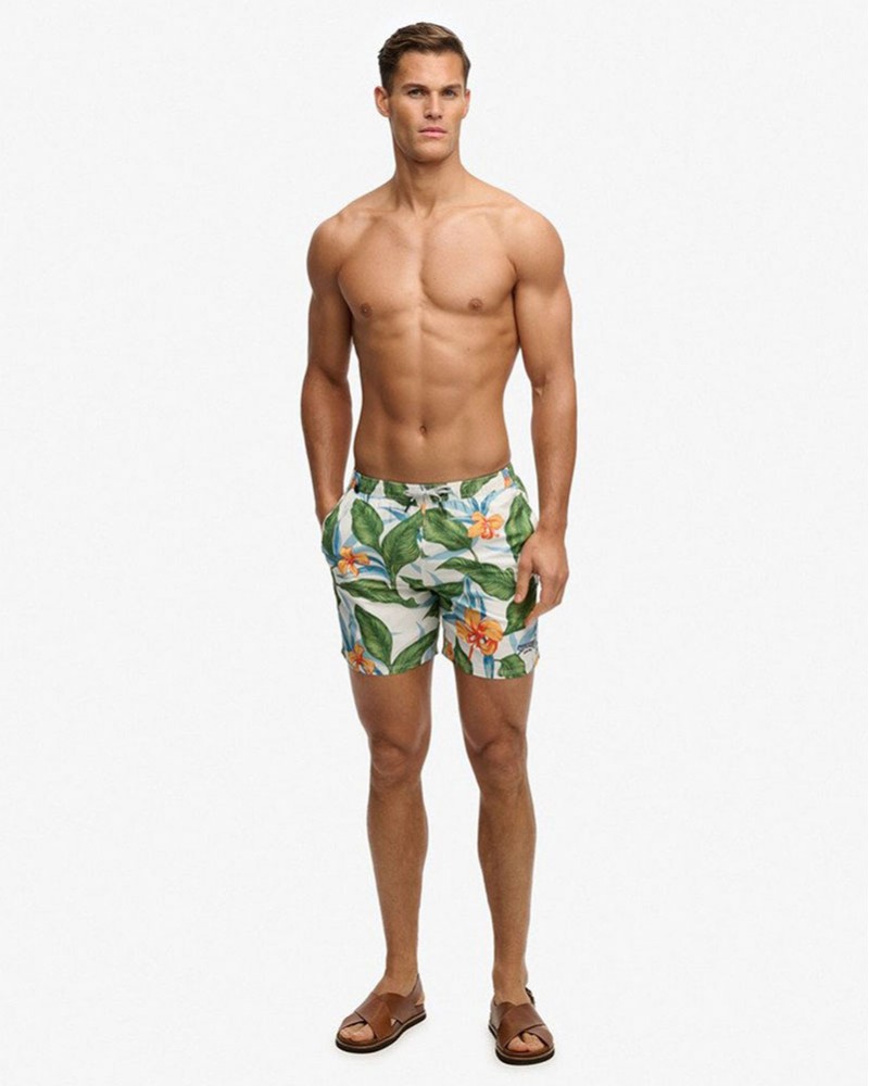 SUPERDRY & CO D2 OVIN HAWAIIAN PRINT 16 SWIM SHORT ΜΑΓΙΟ ΑΝΔΡΙΚΟ - SD0APM3010264A000000