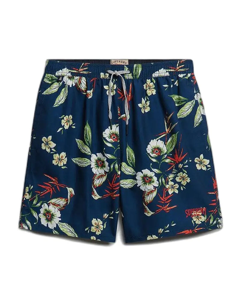 SUPERDRY & CO D2 OVIN HAWAIIAN PRINT 16 SWIM SHORT ΜΑΓΙΟ ΑΝΔΡΙΚΟ - SD0APM3010264A000000