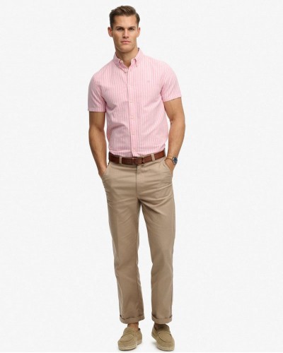 SUPERDRY & CO D2 STUD PREPPY OXFORD S/S SHIRT ΠΟΥΚΑΜΙΣΟ ΑΝΔΡΙΚΟ - SD0APM4011101A000000