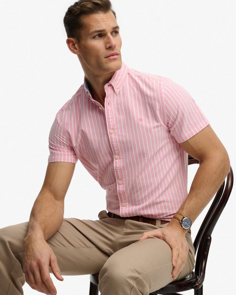 SUPERDRY & CO D2 STUD PREPPY OXFORD S/S SHIRT ΠΟΥΚΑΜΙΣΟ ΑΝΔΡΙΚΟ - SD0APM4011101A000000