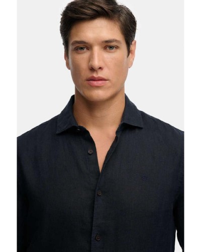 SUPERDRY & CO D2 STUD RIVIERA L/S LINEN SHIRT ΠΟΥΚΑΜΙΣΟ ΑΝΔΡΙΚΟ - SD0APM4011103A000000