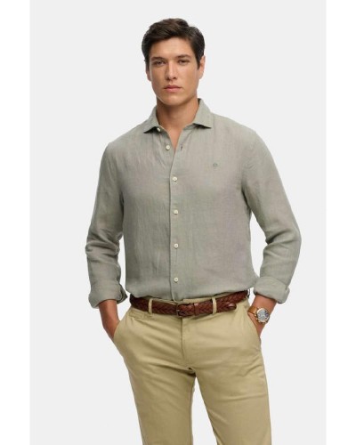 SUPERDRY & CO D2 STUD RIVIERA L/S LINEN SHIRT ΠΟΥΚΑΜΙΣΟ ΑΝΔΡΙΚΟ - SD0APM4011103A000000