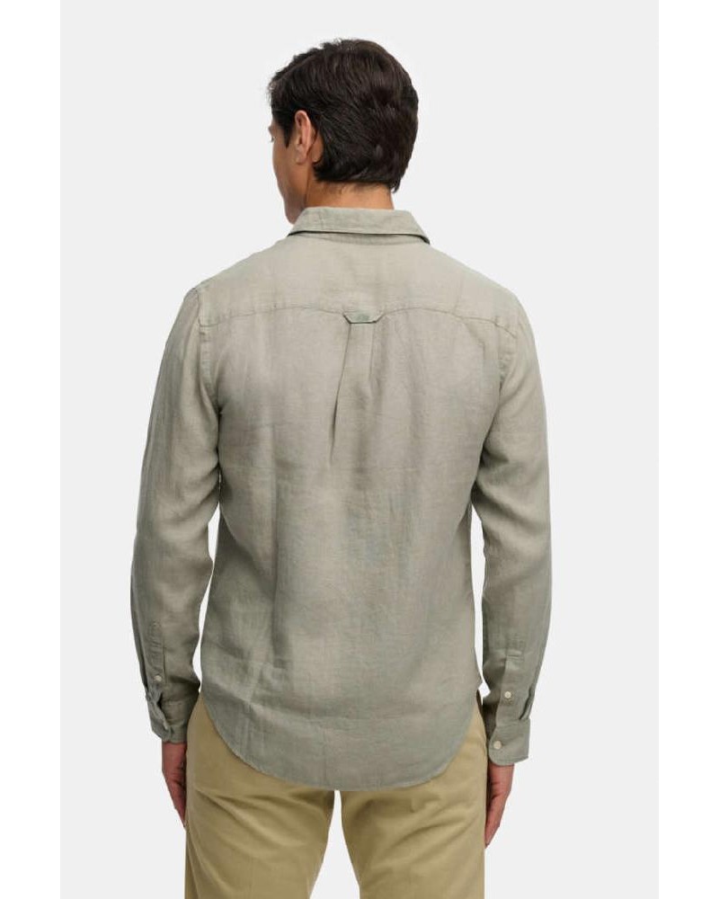 SUPERDRY & CO D2 STUD RIVIERA L/S LINEN SHIRT ΠΟΥΚΑΜΙΣΟ ΑΝΔΡΙΚΟ - SD0APM4011103A000000