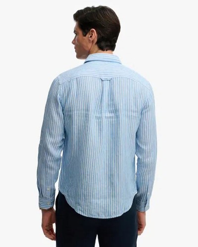SUPERDRY & CO D2 STUD RIVIERA L/S LINEN SHIRT ΠΟΥΚΑΜΙΣΟ ΑΝΔΡΙΚΟ - SD0APM4011103A000000