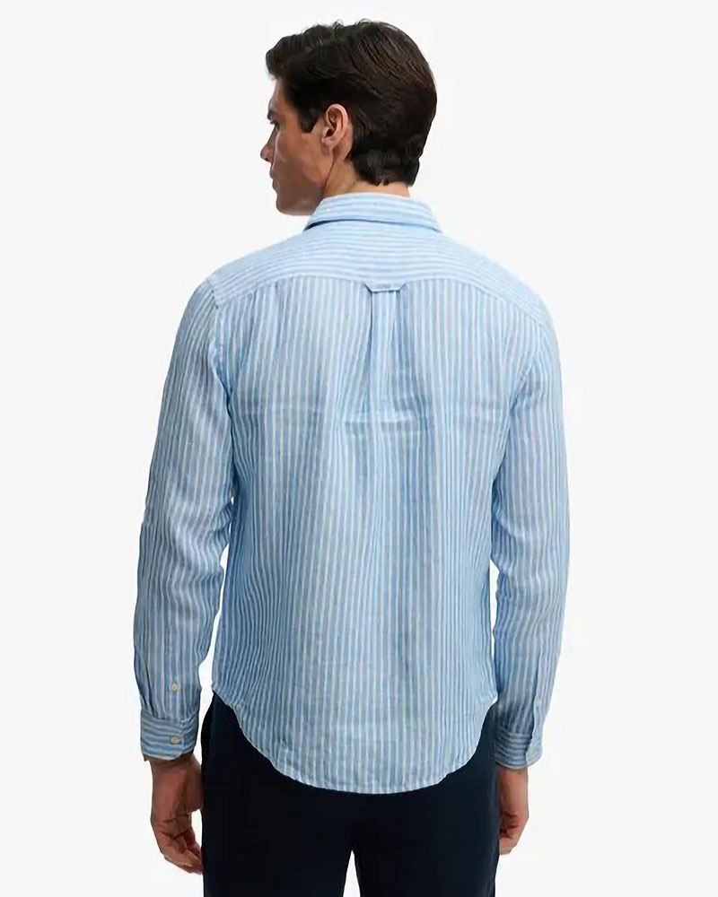 SUPERDRY & CO D2 STUD RIVIERA L/S LINEN SHIRT ΠΟΥΚΑΜΙΣΟ ΑΝΔΡΙΚΟ - SD0APM4011103A000000