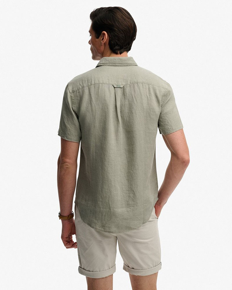 SUPERDRY & CO D3 STUD RIVIERA S/S LINEN SHIRT ΠΟΥΚΑΜΙΣΟ ΑΝΔΡΙΚΟ - SD0APM4011104A000000