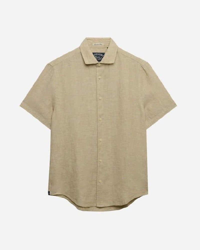 SUPERDRY & CO D3 STUD RIVIERA S/S LINEN SHIRT ΠΟΥΚΑΜΙΣΟ ΑΝΔΡΙΚΟ - SD0APM4011104A000000