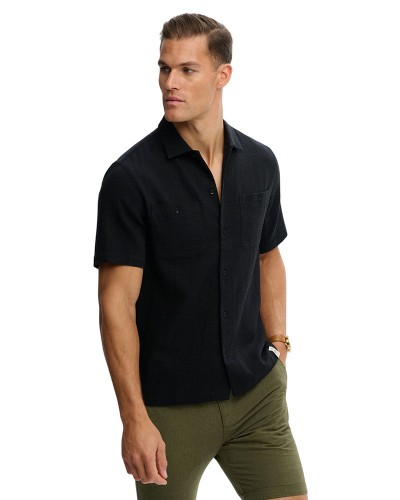 SUPERDRY & CO D2 STUD MERCHANT TEXTURED S/S SHIRT ΠΟΥΚΑΜΙΣΟ ΑΝΔΡΙΚΟ - SD0APM4011123A000000