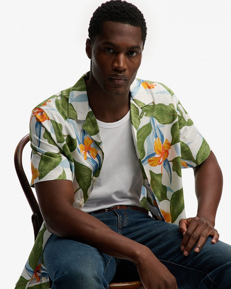 SUPERDRY & CO D1 OVIN HAWAIIAN PRINT S/S SHIRT ΠΟΥΚΑΜΙΣΟ ΑΝΔΡΙΚΟ - SD0APM4011128A000000