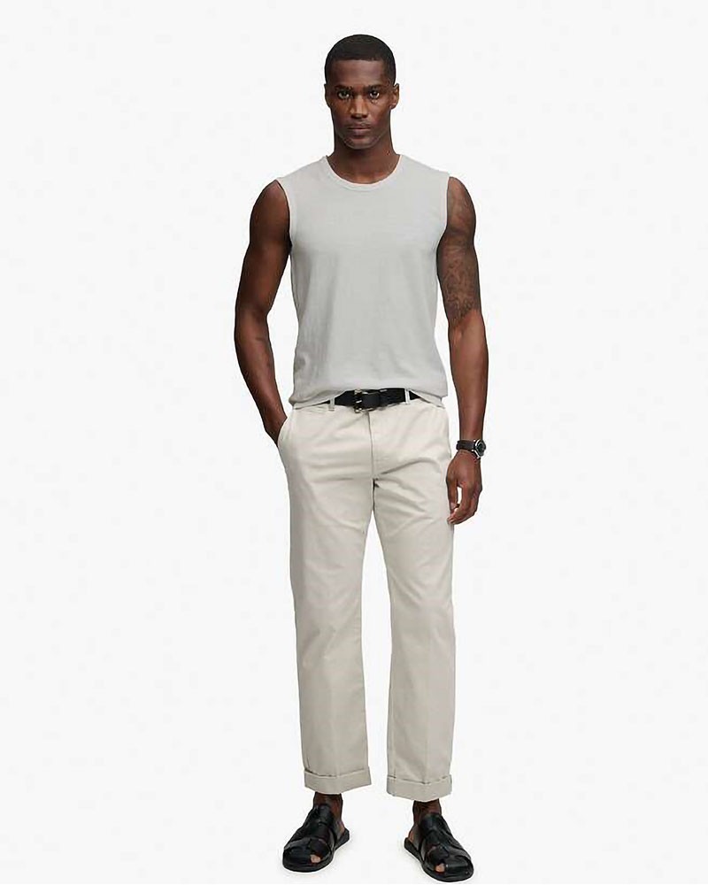 SUPERDRY & CO D3 OVIN CLASSIC COTTON LINEN TANK ΜΠΛΟΥΖΑ ΑΝΔΡΙΚΟ - SD0APM6010954A000000