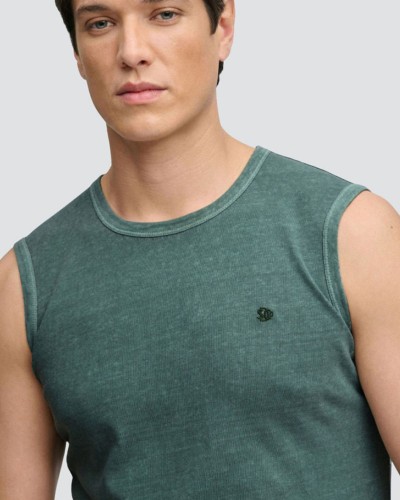 SUPERDRY & CO D3 OVIN CLASSIC COTTON LINEN TANK ΜΠΛΟΥΖΑ ΑΝΔΡΙΚΟ - SD0APM6010954A000000