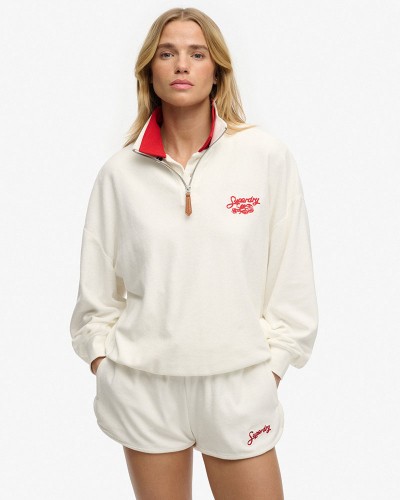 SUPERDRY & CO D4 OVIN HERITAGE TERRY HALF ZIP ΦΟΥΤΕΡ ΓΥΝΑΙΚΕΙΟ - SD0APW2012599A000000