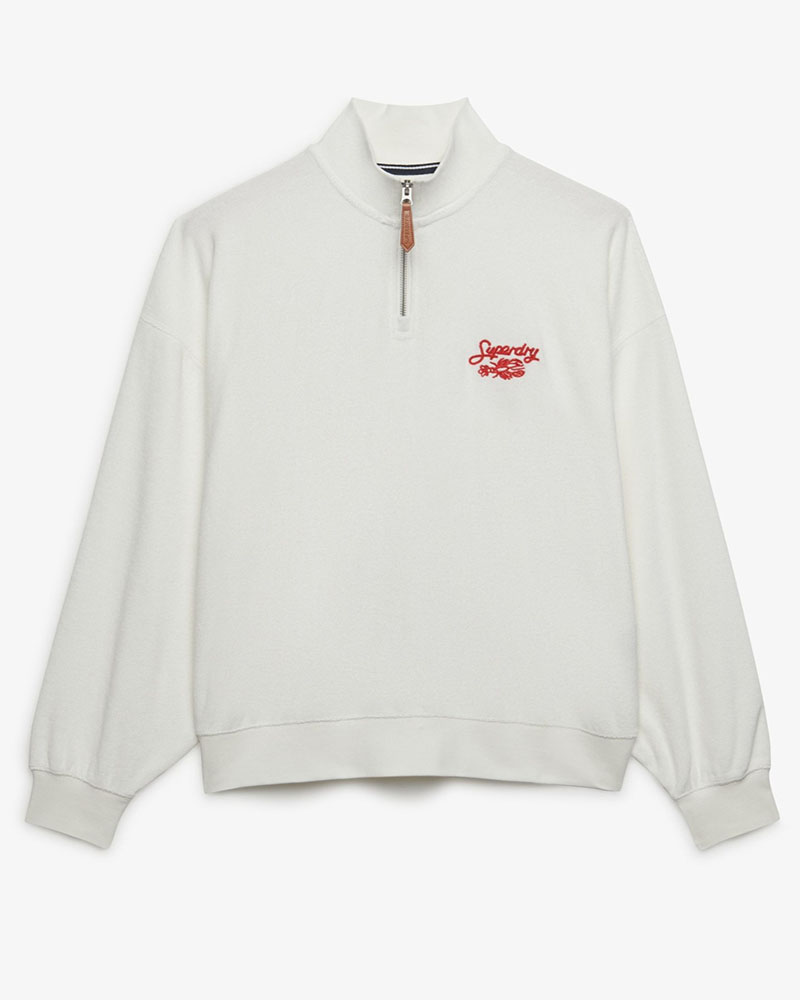 SUPERDRY & CO D4 OVIN HERITAGE TERRY HALF ZIP ΦΟΥΤΕΡ ΓΥΝΑΙΚΕΙΟ - SD0APW2012599A000000