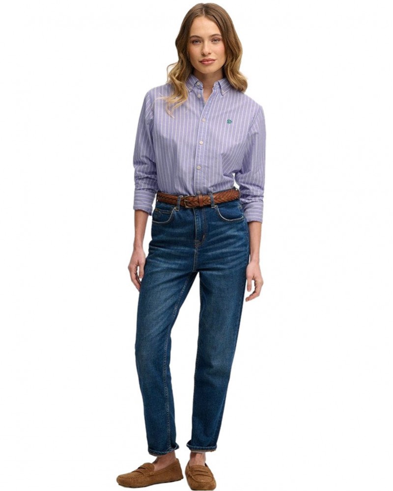 SUPERDRY & CO D2 SLIM OXFORD BD L/S SHIRT ΠΟΥΚΑΜΙΣΟ ΓΥΝΑΙΚΕΙΟ - SD0APW4010565A000000