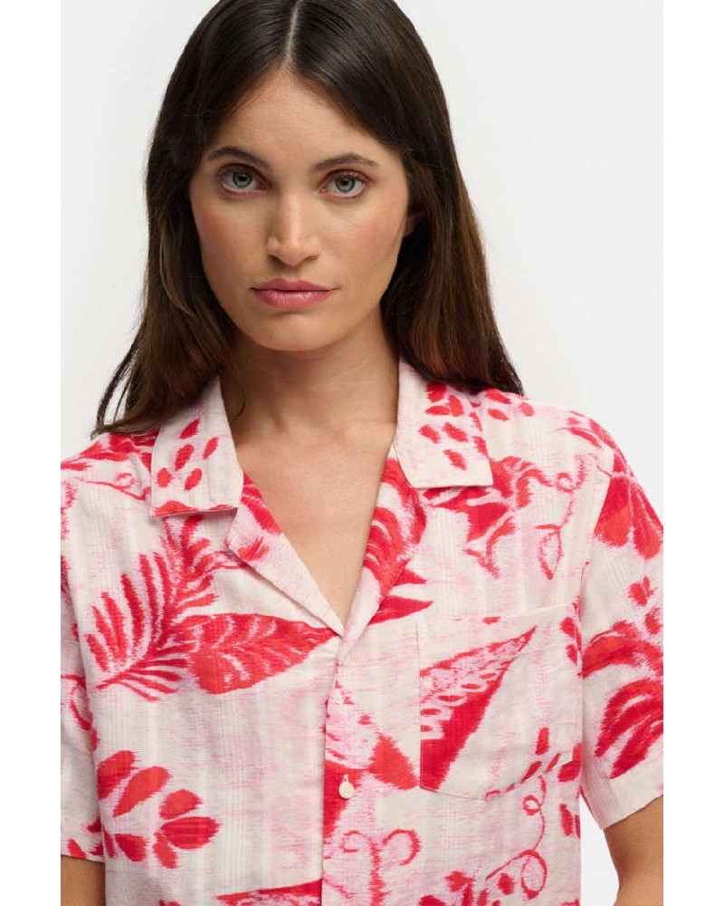 SUPERDRY & CO D4 OVIN BEACH PRINTED S/S SHIRT ΠΟΥΚΑΜΙΣΟ ΓΥΝΑΙΚΕΙΟ - SD0APW4010586A000000