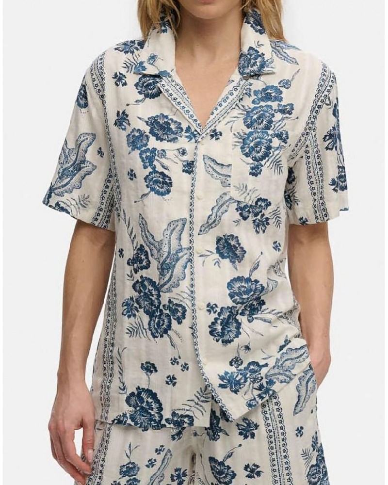 SUPERDRY & CO D4 OVIN BEACH PRINTED S/S SHIRT ΠΟΥΚΑΜΙΣΟ ΓΥΝΑΙΚΕΙΟ - SD0APW4010586A000000