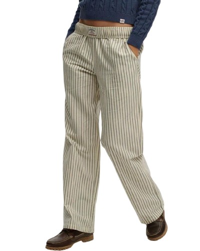 SUPERDRY & CO D2 OVIN COTTON STRIPE ELASTIC TROUSER ΠΑΝΤΕΛΟΝΙ ΓΥΝΑΙΚΕΙΟ - SD0APW7011273A000000