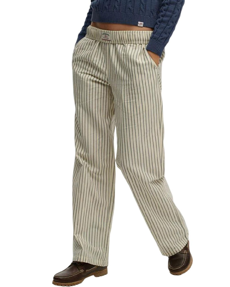 SUPERDRY & CO D2 OVIN COTTON STRIPE ELASTIC TROUSER ΠΑΝΤΕΛΟΝΙ ΓΥΝΑΙΚΕΙΟ - SD0APW7011273A000000