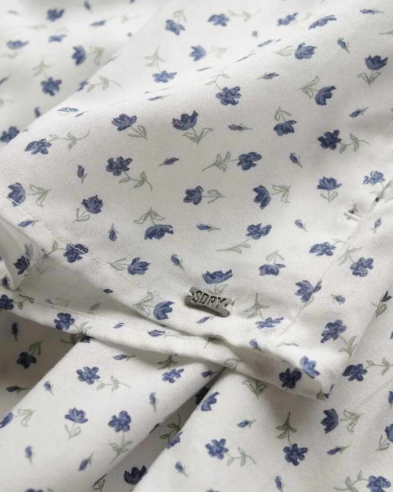 SUPERDRY & CO D4 OVIN PRINTED MINI SMOCKED SHORTS ΣΟΡΤΣ ΓΥΝΑΙΚΕΙΟ - SD0APW7110504A000000