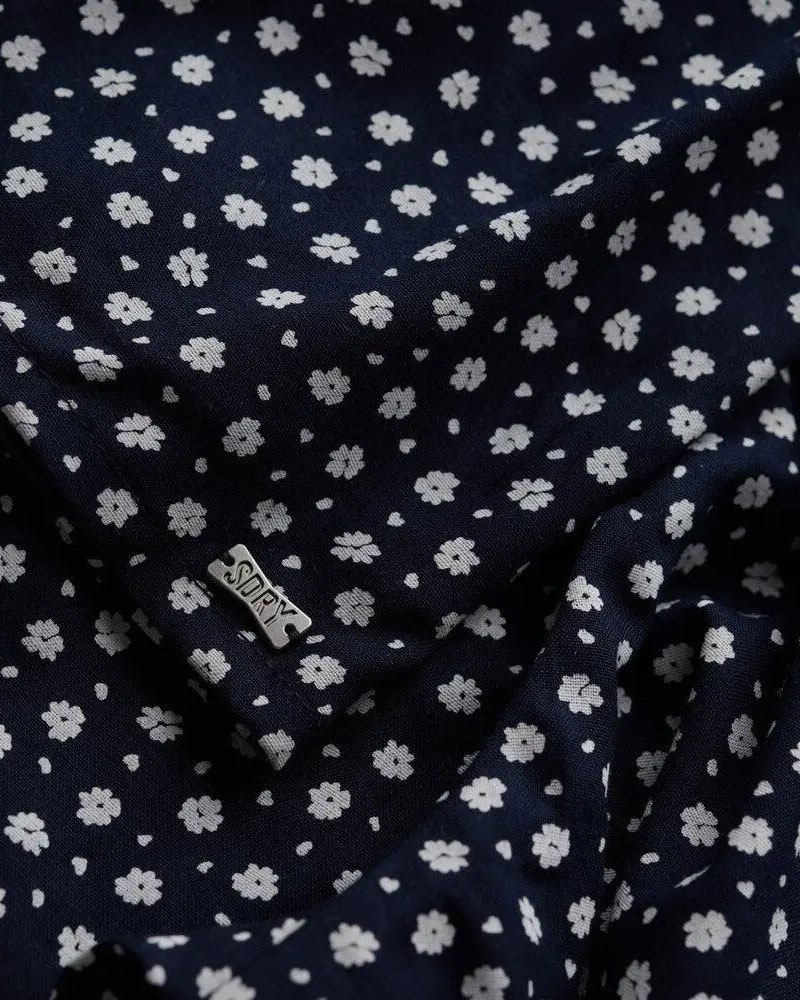 SUPERDRY & CO D4 OVIN PRINTED MINI SMOCKED SHORTS ΣΟΡΤΣ ΓΥΝΑΙΚΕΙΟ - SD0APW7110504A000000