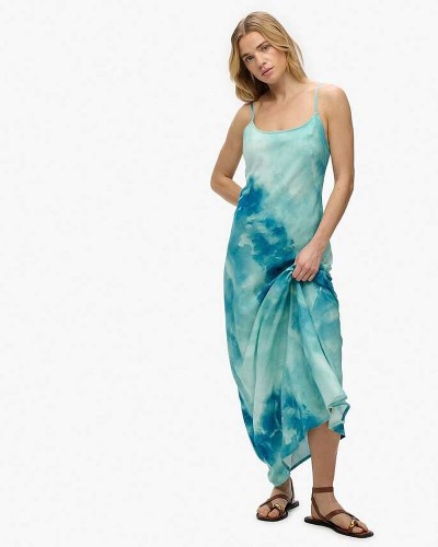 SUPERDRY & CO D1 PRINTED MAXI SLIP DRESS ΦΟΡΕΜΑ ΓΥΝΑΙΚΕΙΟ - SD0APW8012049A000000