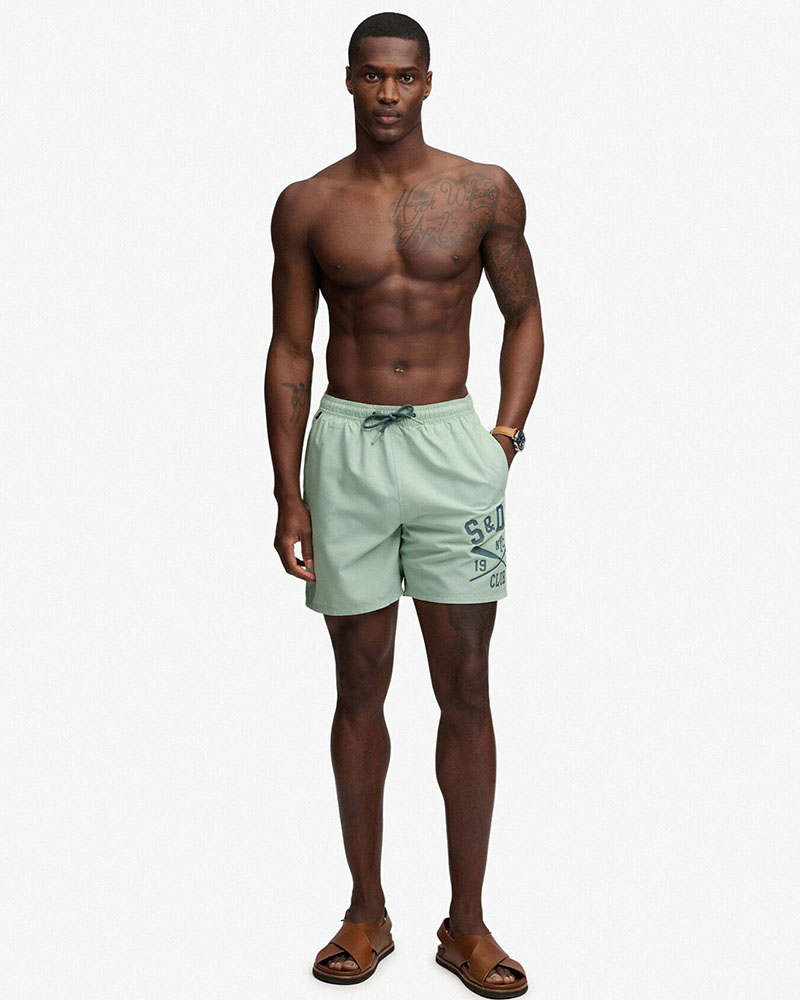 SUPERDRY & CO D3 SDSW PRINTED LOGO 16 SWIM SHORT ΜΑΓΙΟ ΑΝΔΡΙΚΟ - SD0APM3010265A000000