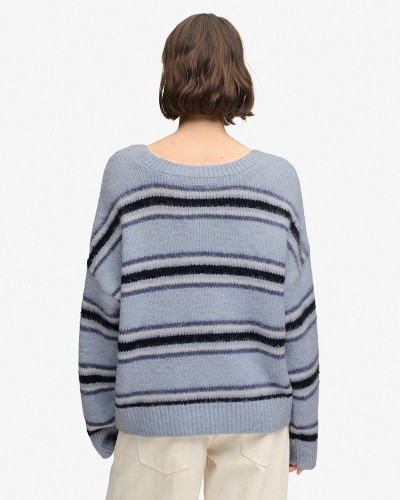 SUPERDRY & CO SLOUCHY BRUSHED STRIPE KNIT ΠΟΥΛΟΒΕΡ ΓΥΝΑΙΚΕΙΟ - SD0APW6110738A000000