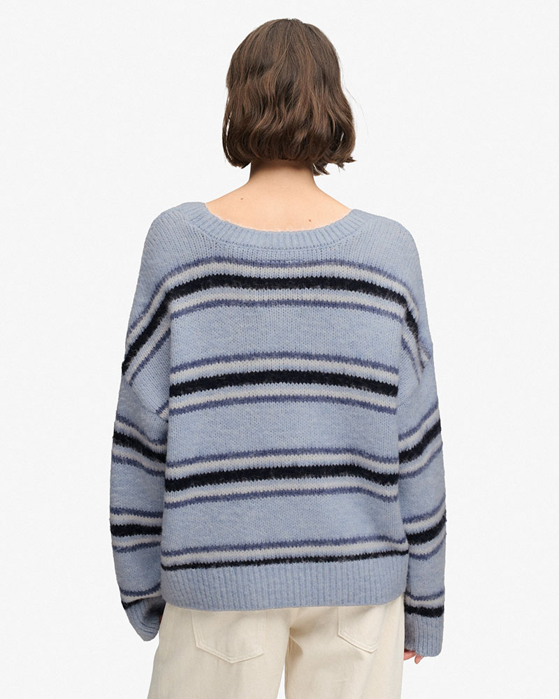 SUPERDRY & CO SLOUCHY BRUSHED STRIPE KNIT ΠΟΥΛΟΒΕΡ ΓΥΝΑΙΚΕΙΟ - SD0APW6110738A000000