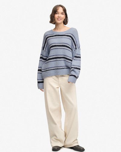 SUPERDRY & CO SLOUCHY BRUSHED STRIPE KNIT ΠΟΥΛΟΒΕΡ ΓΥΝΑΙΚΕΙΟ - SD0APW6110738A000000
