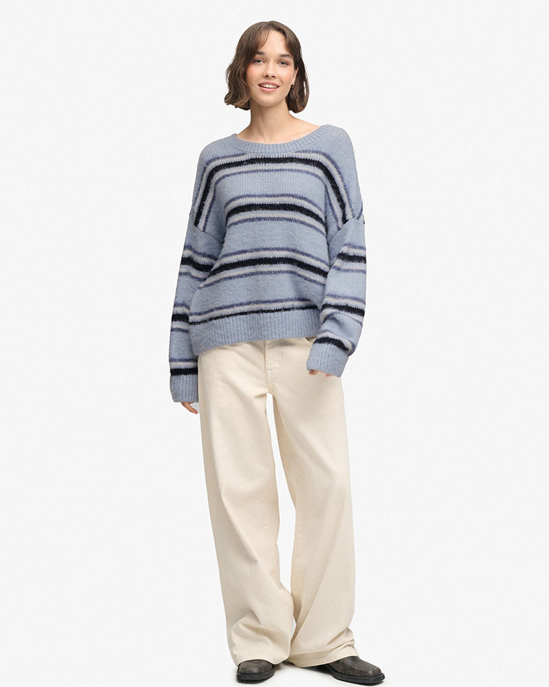 SUPERDRY & CO SLOUCHY BRUSHED STRIPE KNIT ΠΟΥΛΟΒΕΡ ΓΥΝΑΙΚΕΙΟ - SD0APW6110738A000000