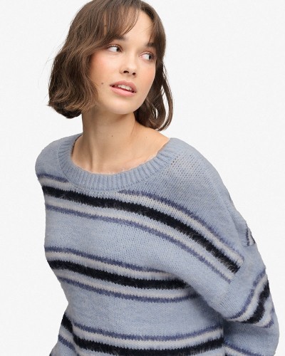 SUPERDRY & CO SLOUCHY BRUSHED STRIPE KNIT ΠΟΥΛΟΒΕΡ ΓΥΝΑΙΚΕΙΟ - SD0APW6110738A000000