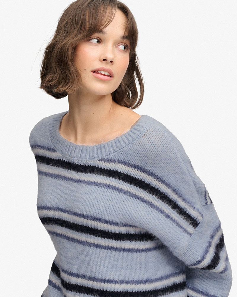 SUPERDRY & CO SLOUCHY BRUSHED STRIPE KNIT ΠΟΥΛΟΒΕΡ ΓΥΝΑΙΚΕΙΟ - SD0APW6110738A000000