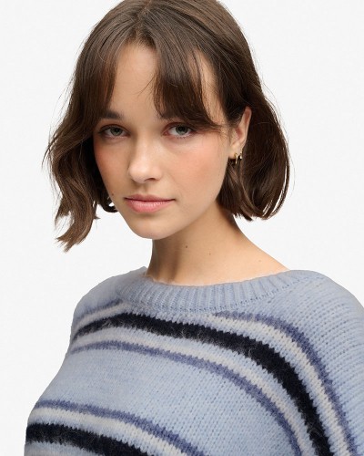 SUPERDRY & CO SLOUCHY BRUSHED STRIPE KNIT ΠΟΥΛΟΒΕΡ ΓΥΝΑΙΚΕΙΟ - SD0APW6110738A000000