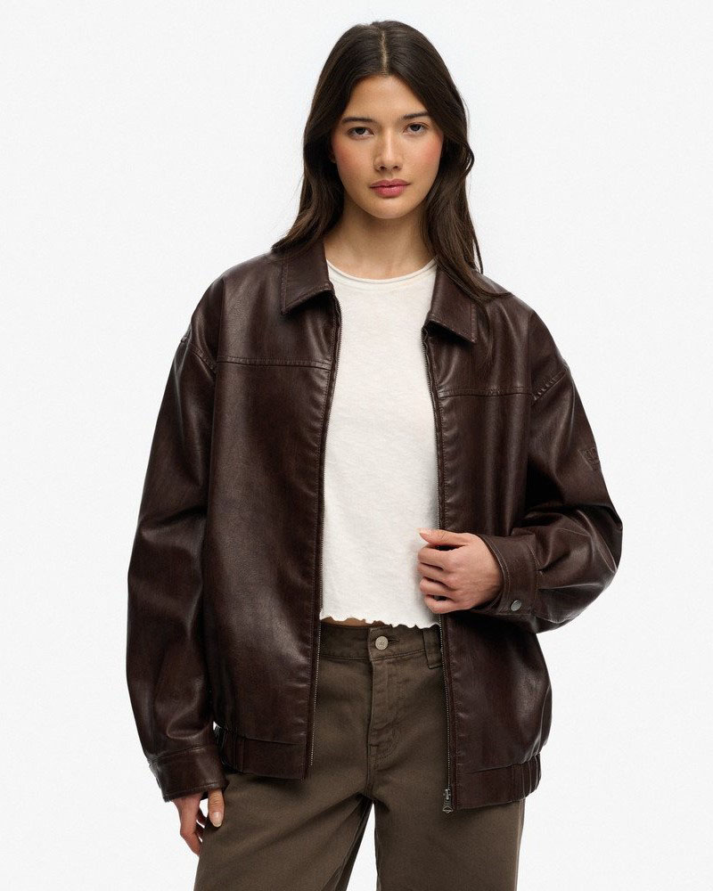 SUPERDRY & CO COLLARED OVERSIZED BOMBER ΦΟΥΤΕΡ ΓΥΝΑΙΚΕΙΟ - SD0APW5012158A000000