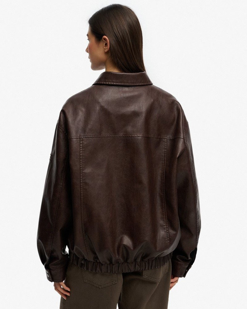 SUPERDRY & CO COLLARED OVERSIZED BOMBER ΦΟΥΤΕΡ ΓΥΝΑΙΚΕΙΟ - SD0APW5012158A000000