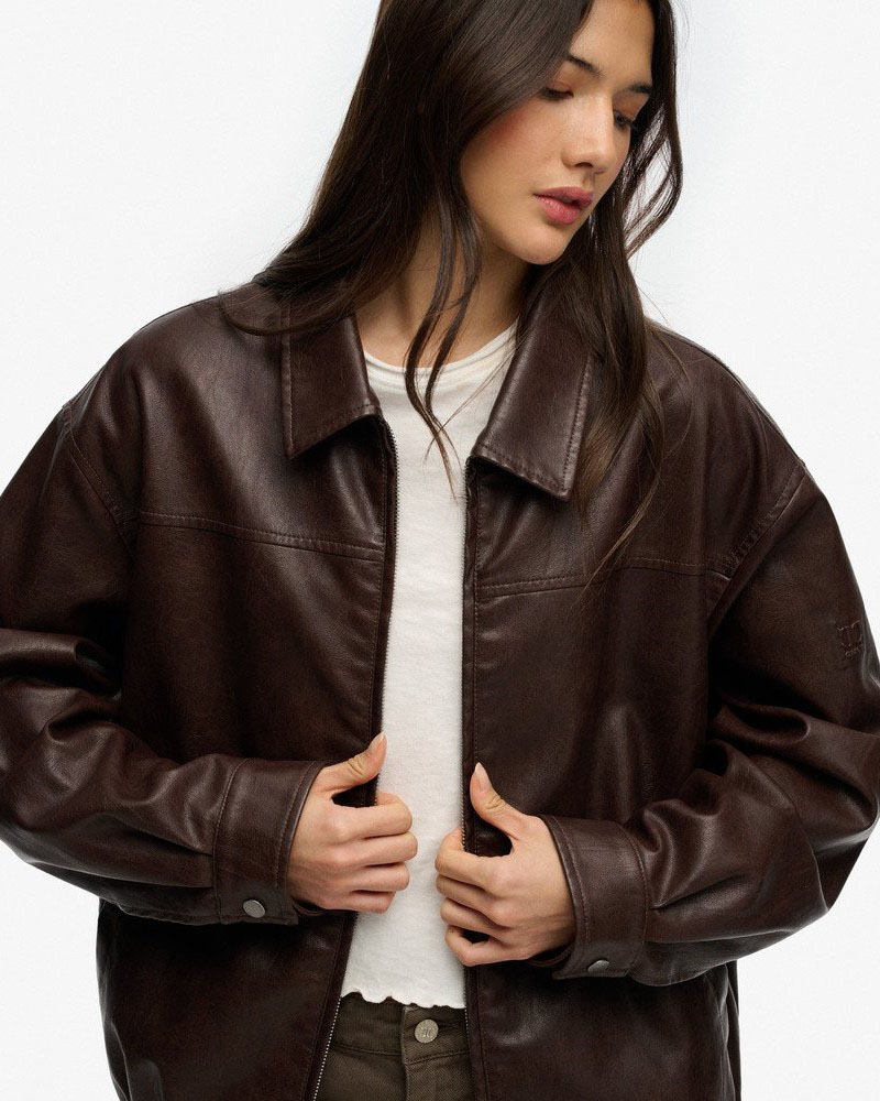 SUPERDRY & CO COLLARED OVERSIZED BOMBER ΦΟΥΤΕΡ ΓΥΝΑΙΚΕΙΟ - SD0APW5012158A000000