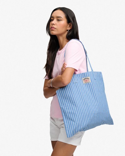 SUPERDRY & CO OXFORD STRIPE TOTE BAG ΤΣΑΝΤΑ ΓΥΝΑΙΚΕΙΟ - SD0ACW9110448A000000